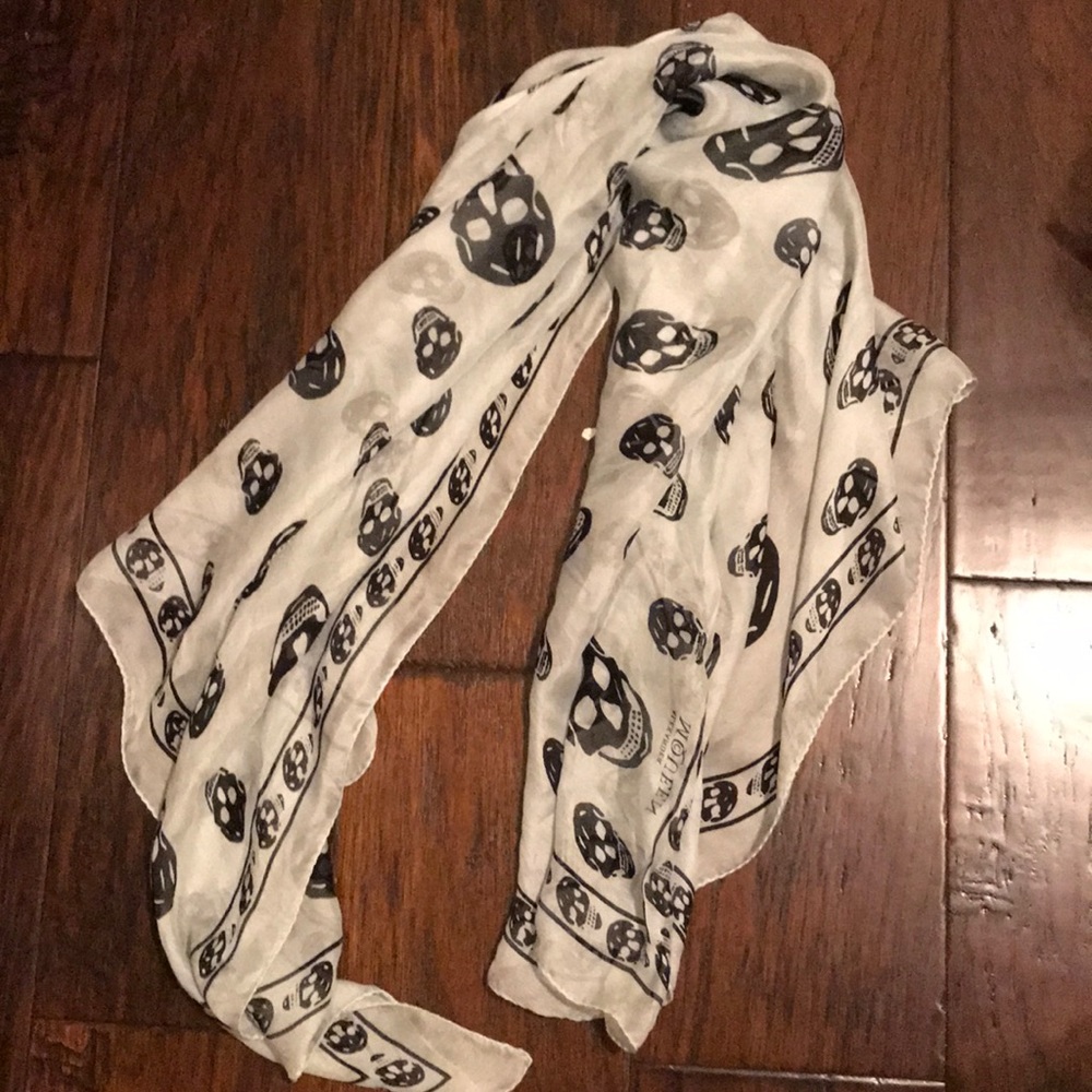 Alexander McQueen silk sheer scarf